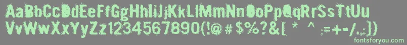 Mx1urban Font – Green Fonts on Gray Background