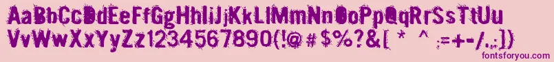 Mx1urban Font – Purple Fonts on Pink Background