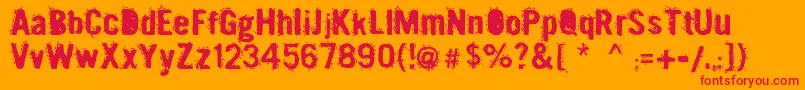 Mx1urban Font – Red Fonts on Orange Background