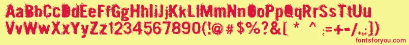 Mx1urban Font – Red Fonts on Yellow Background