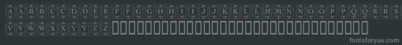 KrDecoCapsOne Font – Gray Fonts on Black Background