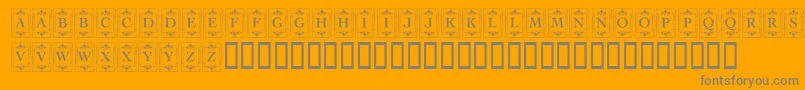 KrDecoCapsOne Font – Gray Fonts on Orange Background