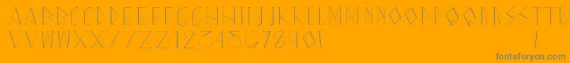 FarewellRegular-Schriftart – Graue Schriften auf orangefarbenem Hintergrund