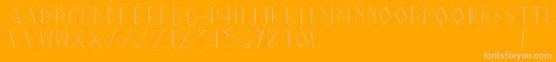 FarewellRegular Font – Pink Fonts on Orange Background