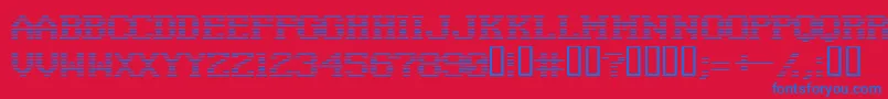 Negat Font – Blue Fonts on Red Background