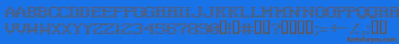 Negat Font – Brown Fonts on Blue Background