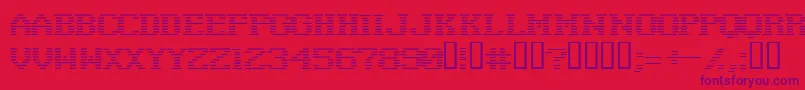 Negat Font – Purple Fonts on Red Background