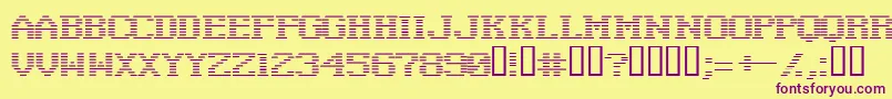 Negat Font – Purple Fonts on Yellow Background