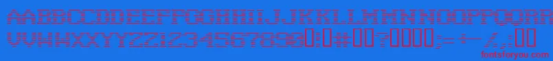 Negat Font – Red Fonts on Blue Background