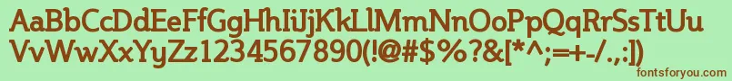 SteinemBold Font – Brown Fonts on Green Background