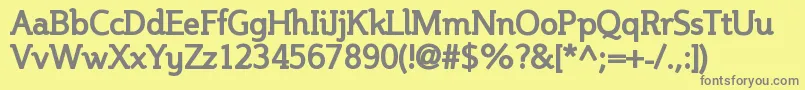 フォントSteinemBold – 黄色の背景に灰色の文字