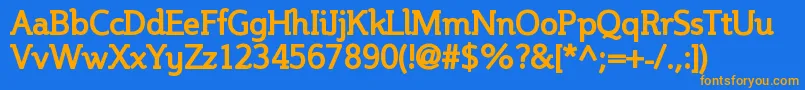 SteinemBold Font – Orange Fonts on Blue Background