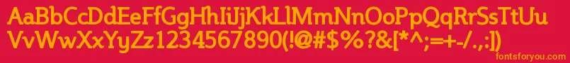 SteinemBold Font – Orange Fonts on Red Background