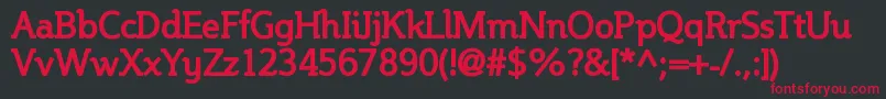 SteinemBold Font – Red Fonts on Black Background