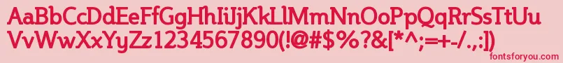SteinemBold Font – Red Fonts on Pink Background