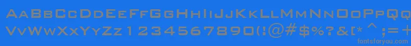 フォントFortisSsi – 青い背景に灰色の文字