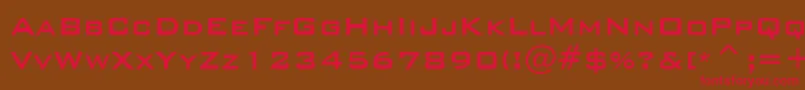フォントFortisSsi – 赤い文字が茶色の背景にあります。
