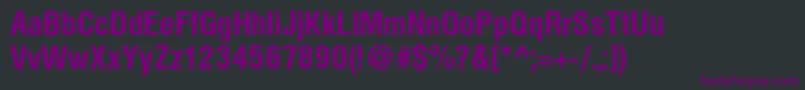 HelioscondcBold Font – Purple Fonts on Black Background