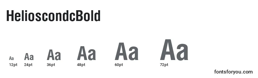Tailles de police HelioscondcBold