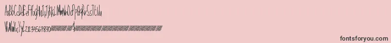 Talkinglouder-Schriftart – Schwarze Schriften auf rosa Hintergrund