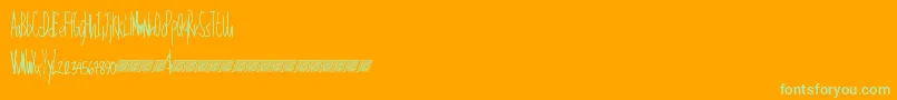 Talkinglouder Font – Green Fonts on Orange Background