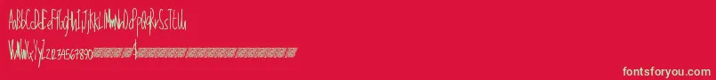 Talkinglouder Font – Green Fonts on Red Background