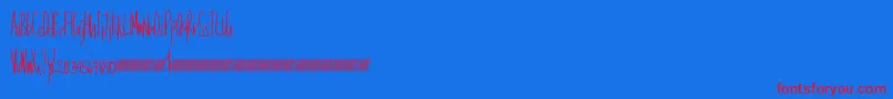 Talkinglouder Font – Red Fonts on Blue Background