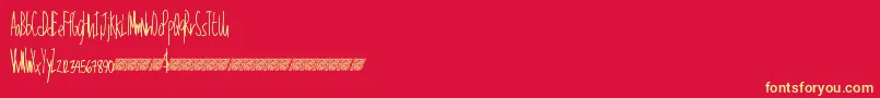Talkinglouder Font – Yellow Fonts on Red Background