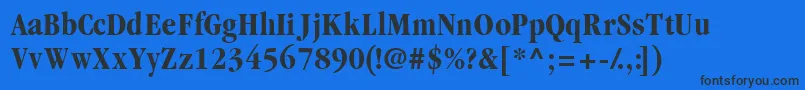 Garamondblackcondssk Font – Black Fonts on Blue Background