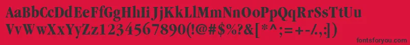 Garamondblackcondssk Font – Black Fonts on Red Background