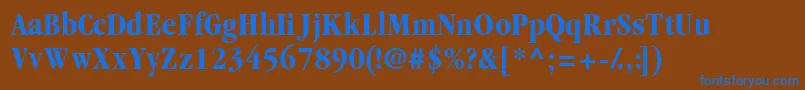 Garamondblackcondssk Font – Blue Fonts on Brown Background