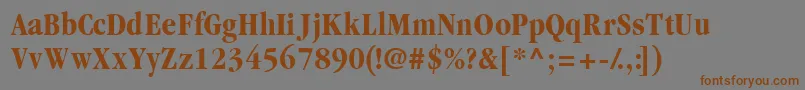 Garamondblackcondssk Font – Brown Fonts on Gray Background