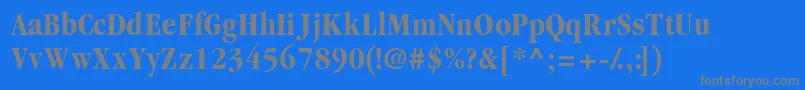 Garamondblackcondssk Font – Gray Fonts on Blue Background