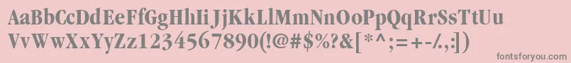Garamondblackcondssk Font – Gray Fonts on Pink Background