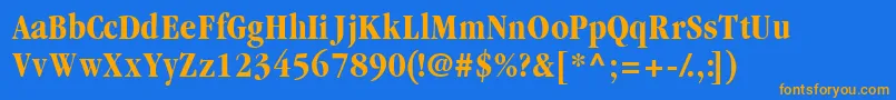 Garamondblackcondssk Font – Orange Fonts on Blue Background