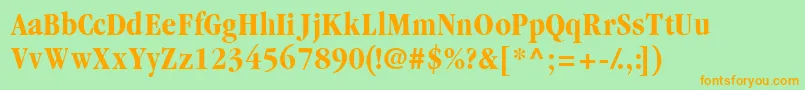 Garamondblackcondssk Font – Orange Fonts on Green Background
