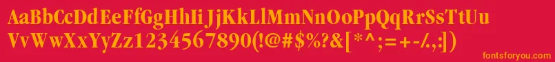 Garamondblackcondssk Font – Orange Fonts on Red Background