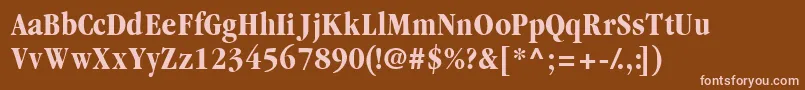 Garamondblackcondssk Font – Pink Fonts on Brown Background