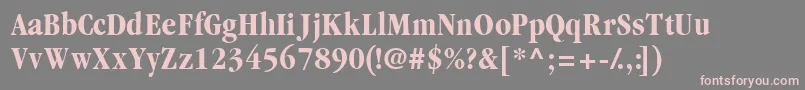 Garamondblackcondssk Font – Pink Fonts on Gray Background