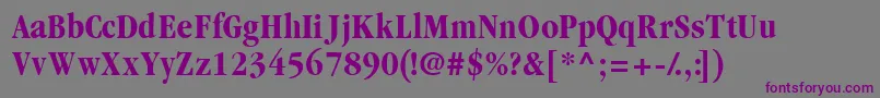 Garamondblackcondssk Font – Purple Fonts on Gray Background