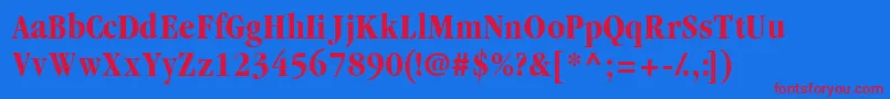 Garamondblackcondssk Font – Red Fonts on Blue Background