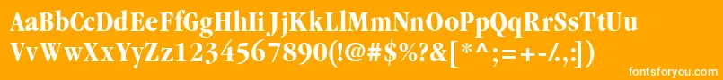 Garamondblackcondssk Font – White Fonts on Orange Background