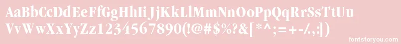 Garamondblackcondssk Font – White Fonts on Pink Background