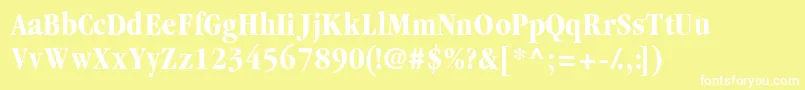 Garamondblackcondssk Font – White Fonts on Yellow Background