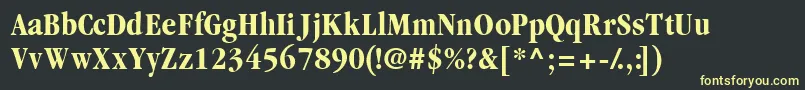 Garamondblackcondssk Font – Yellow Fonts on Black Background