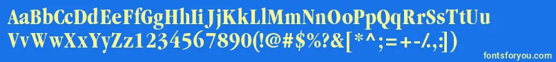 Garamondblackcondssk Font – Yellow Fonts on Blue Background