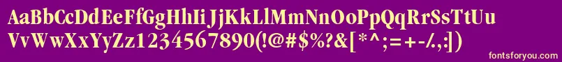 Garamondblackcondssk Font – Yellow Fonts on Purple Background