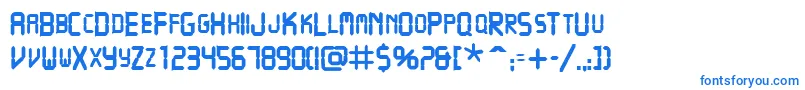 VcrscapssskBold Font – Blue Fonts on White Background