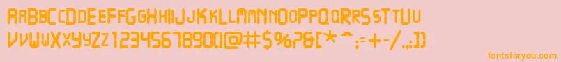 More about VcrscapssskBold Font VcrscapssskBold Font – Orange Fonts on Pink Background