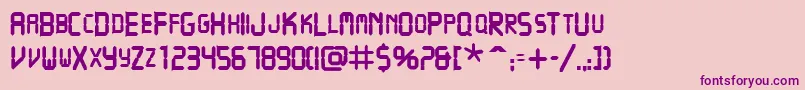 VcrscapssskBold Font – Purple Fonts on Pink Background